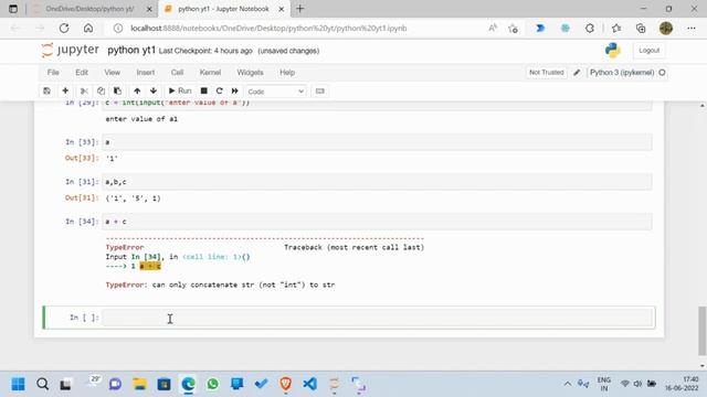 Python Type Functions and Concatenation | Python Tutorials | Python Videos #python #trending #py3 смотреть онлайн