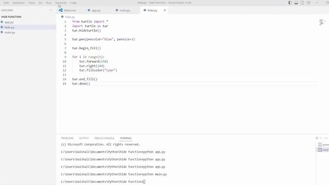 How to hide turtle in Python Turtle | Python Turtle Hide смотреть онлайн