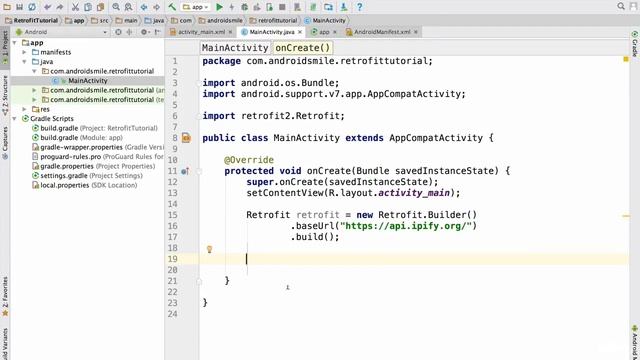 Networking on Android using Retrofit 2 : Hello Retrofit - set up Retrofit library смотреть онлайн