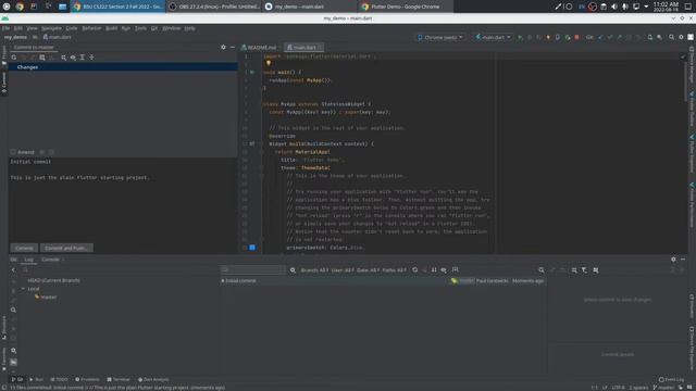 Your first git commit and push to GitHub using Flutter in Android Studio смотреть онлайн