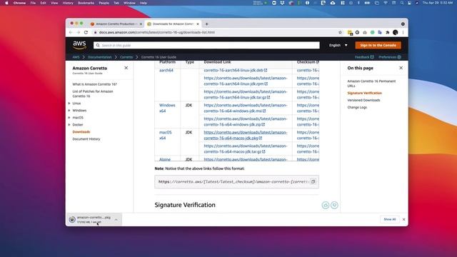 MacOS Amazon Corretto 16 Installation смотреть онлайн