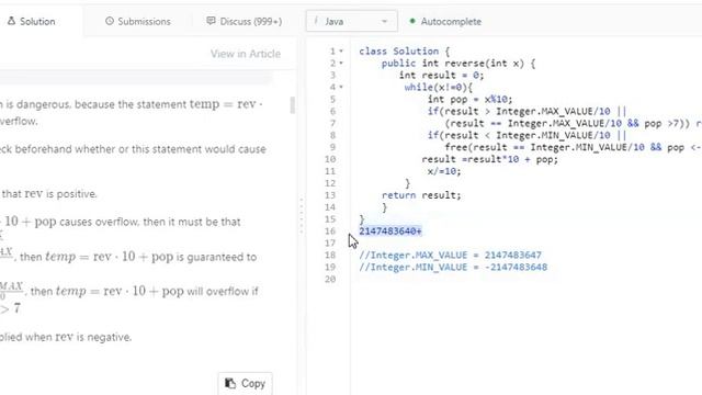 7 Reverse Integer | Leetcode | Why pop should not be greater than 7 | Solution смотреть онлайн