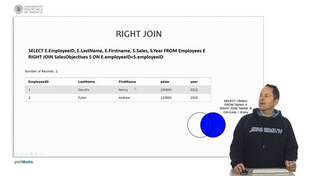 SQL. INNER, LEFT, RIGTH y OUTER JOIN | 21/25 | UPV смотреть онлайн