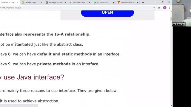 INTERFACE IN JAVA 24 9 2020 смотреть онлайн