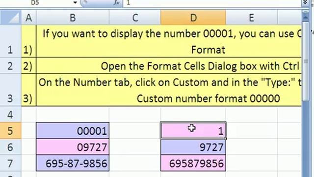 YTLE#73: Custom Number Format 00000 смотреть онлайн