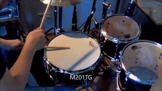 Shure SM57 vs Beyerdynamic M201TG - Mic comparison at snare drum смотреть онлайн