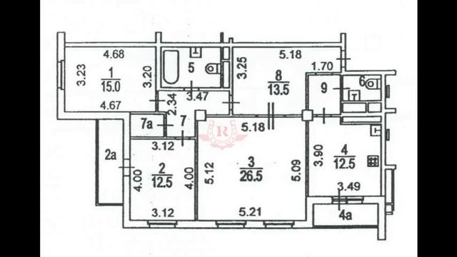 Продаю 3ком. квартиру в ЖК Приват Сквер, 104м2 смотреть онлайн