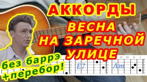 Весна на Заречной улице Аккорды ? Перебор ♪ Разбор песни на гитаре ♫ Для начинающих
