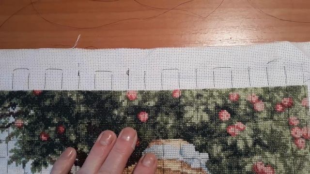 Как я вытаскиваю мононить (разметку) из канвы. смотреть онлайн