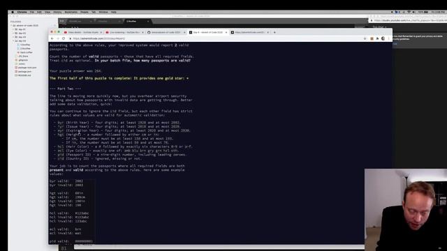 ? Advent of Code 2020 - Day 4 ??? (no audio for the first 19 min) смотреть онлайн