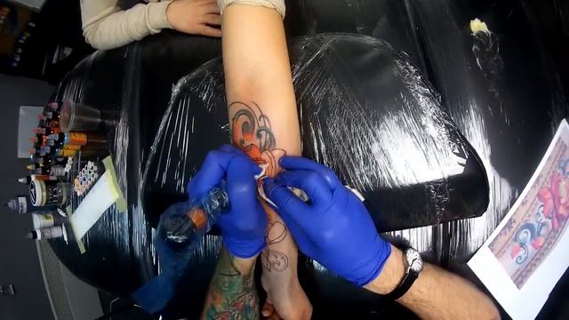 Tattoo by Andrey Lukovnikov. process from start to finish смотреть онлайн