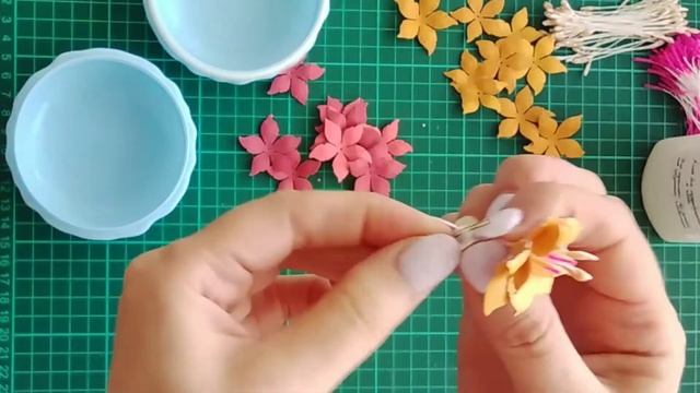 МК "Осенние цветы" своими руками/украшения/скрапбукинг/DIY смотреть онлайн