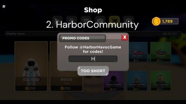 All working Roblox Harbor Havoc codes August 2023