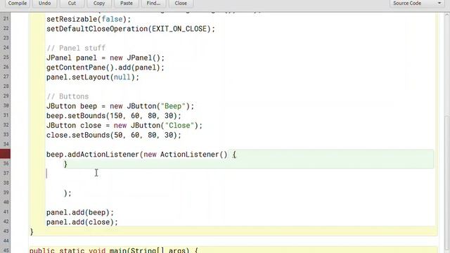 Java2-07d - Java Swing - ActionListener and Anonymous Inner Classes смотреть онлайн