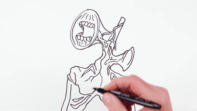 How to Draw Siren Head Monster Easy | Trevor Henderson Characters смотреть онлайн