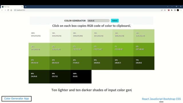 Color Generator React смотреть онлайн