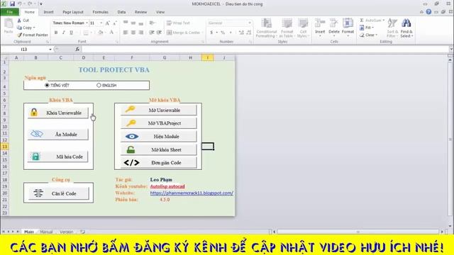 Phần 104: Bộ công cụ mở khóa Pass Project excel để khám phá code, Khóa Unviewable và Mở Unviewable смотреть онлайн