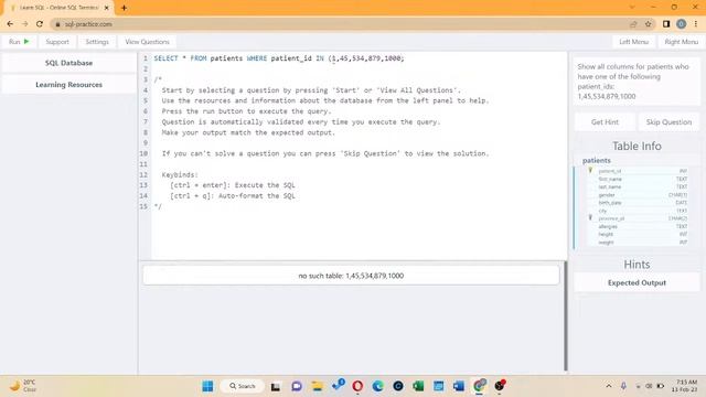 SQL Practice Question 10 смотреть онлайн