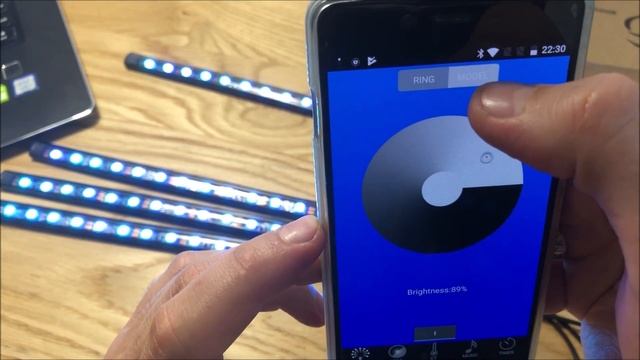 Подсветка салона автомобиля, подсветка ног (Bluettooth) смотреть онлайн