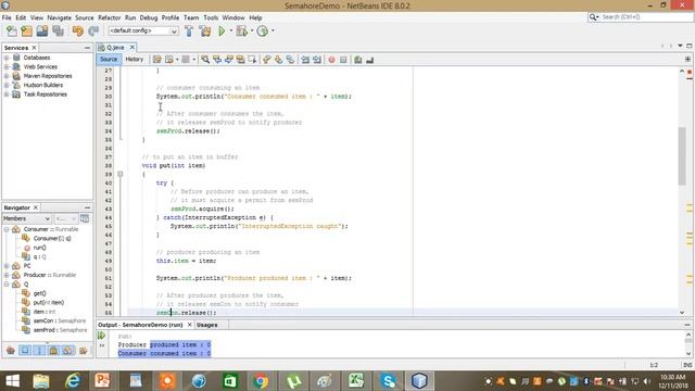 Producer-Consumer solution using Semaphores in Java : Demonstration смотреть онлайн