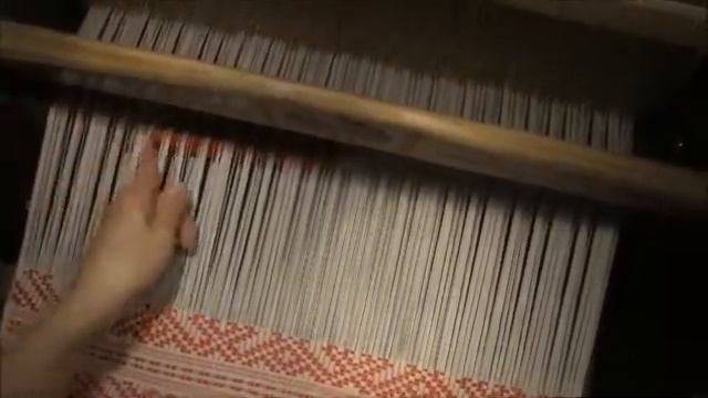 Узорная полоса в технике двухуточного браного ткачества смотреть онлайн