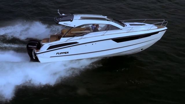 Обзор катера | Морской катер 2 каюты Flipper 880 ST | Круизный катер для путешествий. смотреть онлайн