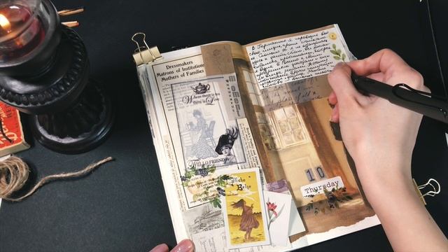 Украшение личного дневника // Vintage Diary // No Talking смотреть онлайн