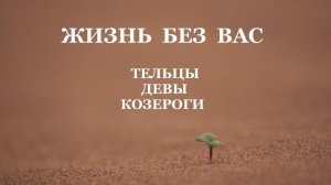 ЖИЗНЬ ПОСЛЕ ВАС - ТЕЛЬЦЫ, ДЕВЫ, КОЗЕРОГИ