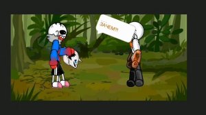 Демо версия анимации Дельта санс против Инсанити Санса