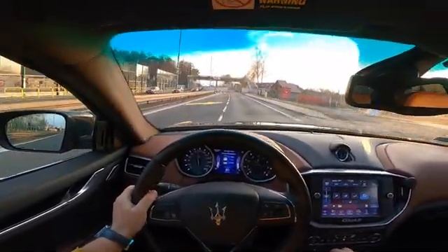 2016 Maserati Ghibli S Q4 3.0 V6 TwinTurbo 430 HP - POV Test Drive, Sound, Acceleration