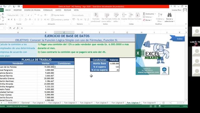 Clase 8 de 8 - Curso de Excel - Martes y Jueves. смотреть онлайн