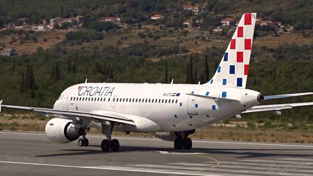 Croatia Airlines Airbus A319 9A-CTG Takeoff - Dubrovnik Airport DBV/LDDU смотреть онлайн