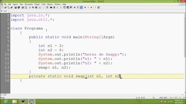 Swap en Java смотреть онлайн