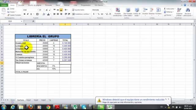 Factura Excel 2010 смотреть онлайн