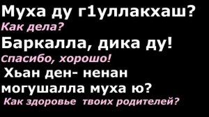 Урок 39 - Повседневная разговорная речь. Онлайн изучение чеченского языка за пару минут.