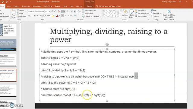 Doing math in VPython смотреть онлайн