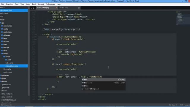 laravel 4 Request ajax jquery get post смотреть онлайн