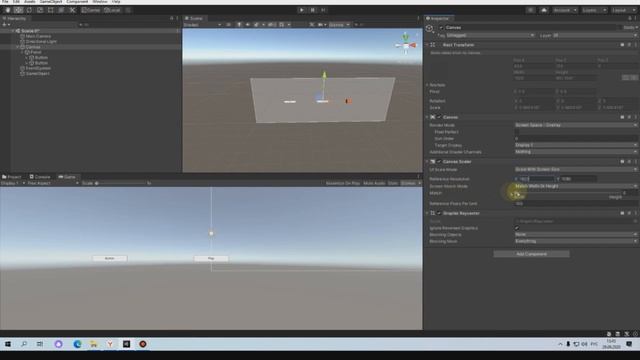 Unity #2 Canvas Scaler. Отображение элементов на экране. смотреть онлайн