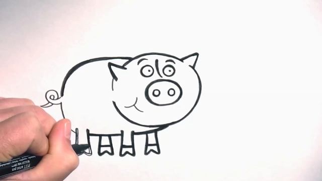Как нарисовать ПОРОСЁНКА / мультик раскраска ПОРОСЁНОК для детей / Раскраски малышам смотреть онлайн