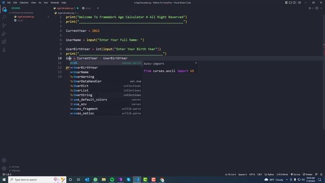 Python Age Calculator For Beginners | Python Programming | Framework смотреть онлайн