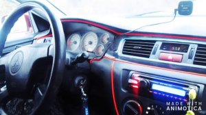 Классный ТЮНИНГ салона своими руками за 500 рублей Неоновым шнуром в Лансер 9