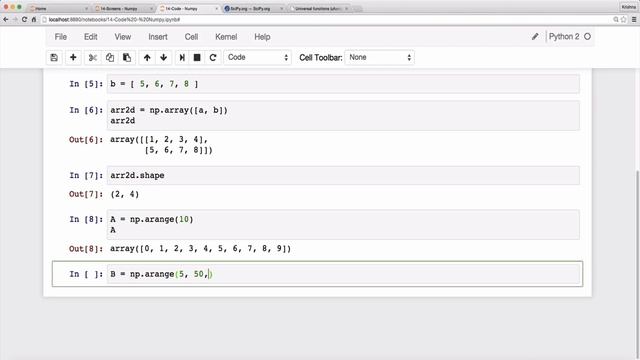Python3 -- 61. Creating Arrays with NumPy смотреть онлайн