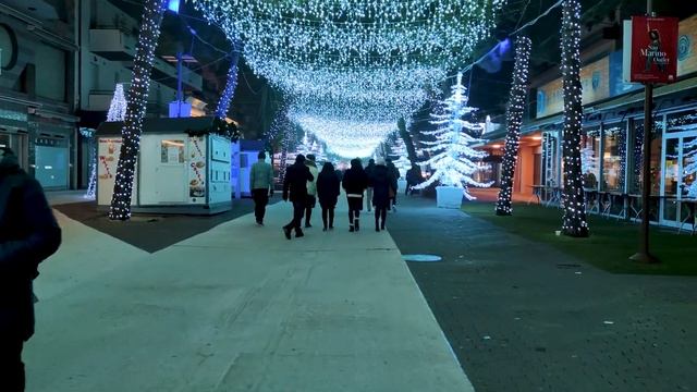 NIGHT WALK IN RICCIONE. Italy - 4k Walking Tour around the City - Travel Guide. trends, moda #Italy смотреть онлайн