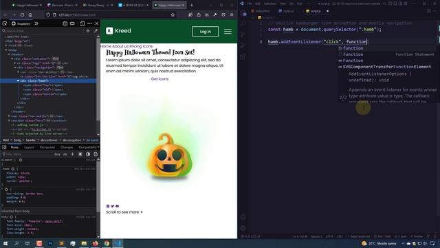 Responsive Website using HTML and CSS | Halloween Website Design Step By Step смотреть онлайн