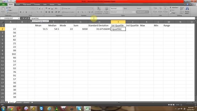 How To: Find The Mean, Median, Mode, Standard Deviation, Quartiles, Etc. In Excel смотреть онлайн