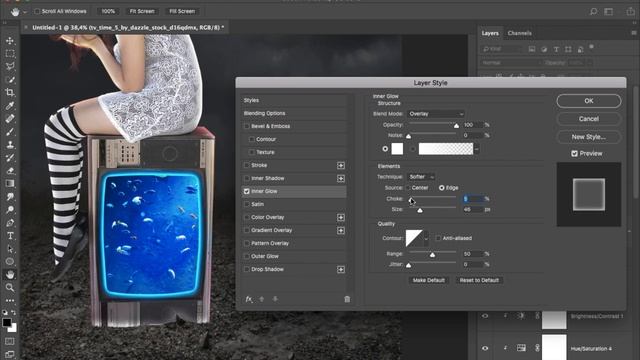 Fantasy Glow TV Aquarium Photoshop Manipulation Tutorial смотреть онлайн