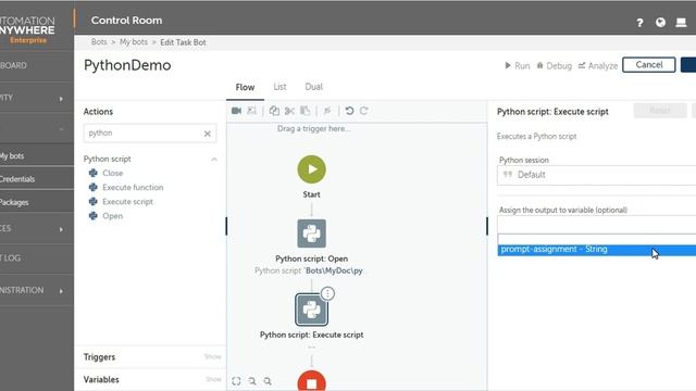 Run / execute Python Script/function in A2019 Automation Anywhere/pass arguments / RPA tutorial смотреть онлайн