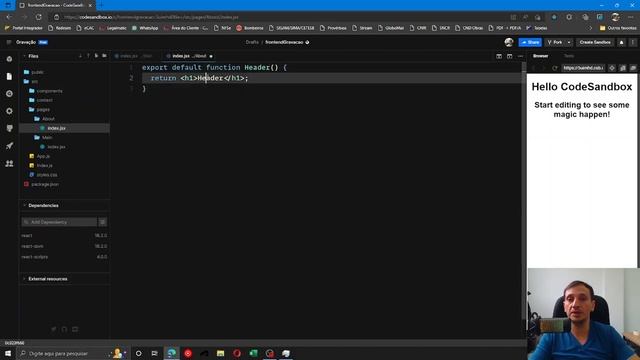 Frontend - ReactJS - CodesandBox смотреть онлайн