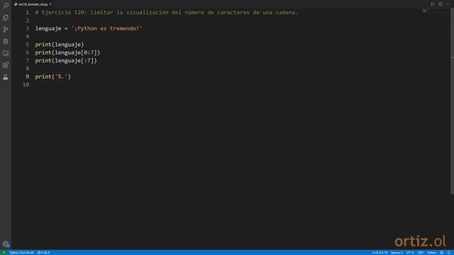 Python - Ejercicio 120: Limitar la Visualización del Número de Caracteres de una Cadena смотреть онлайн
