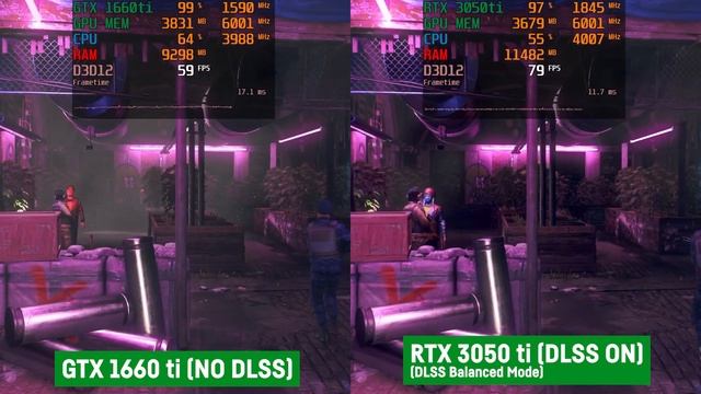 GTX 1660 ti vs. RTX 3050 ti (60W) DLSS ON - Laptop/Notebook смотреть онлайн